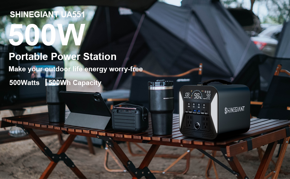 Shinegiant I Multi purpose I 500W 500Wh Lithium Battery Portable Power Station