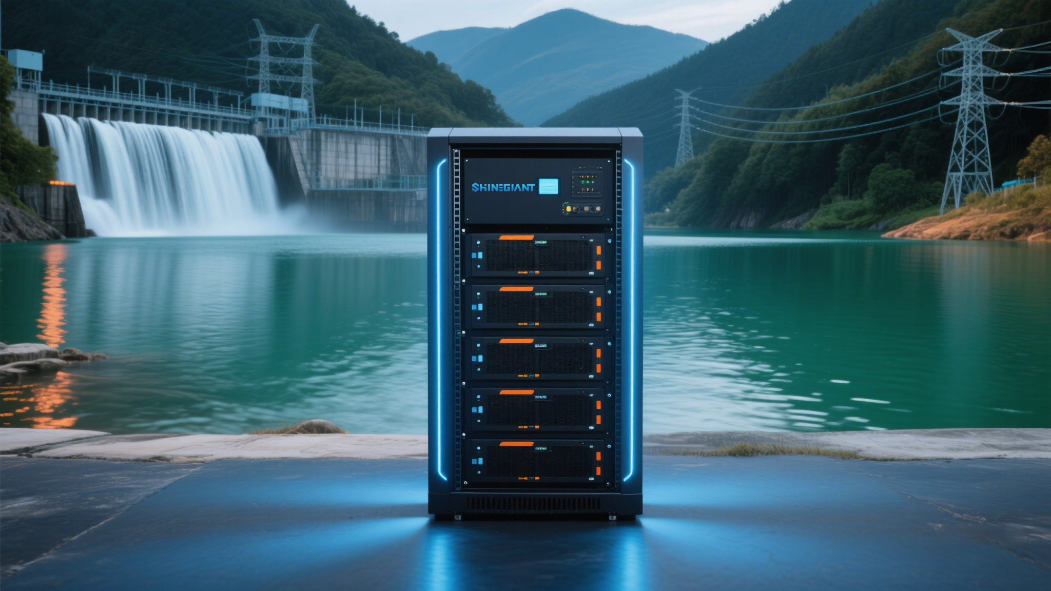 rack-mounted battery cabinet